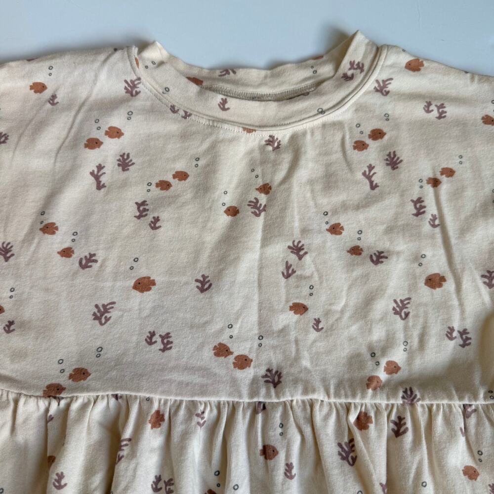 Rylee and Cru Angelfish Girls Dress Cream Ocean Neutral Cotton 6-7 - Picture 5 of 9